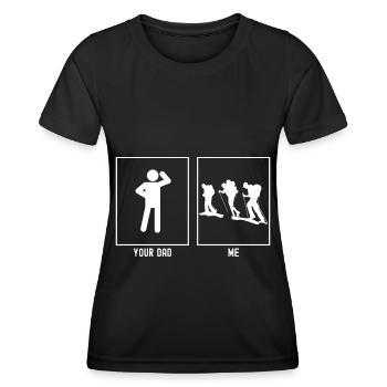 Ton Père - Moi - Vagabond - T-shirt sport Femme - noir - Devant - AI Model Female 172 light (172cm)