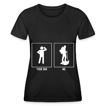 Ton Père - Moi - Vagabond - T-shirt sport Femme - noir - Devant - AI Model Female 172 light (172cm)