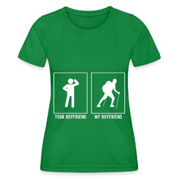 Your friend - My friend - Hiking difficult - Women's Functional T-Shirt - kelly green - Front - AI Model Female 172 dark (172cm)