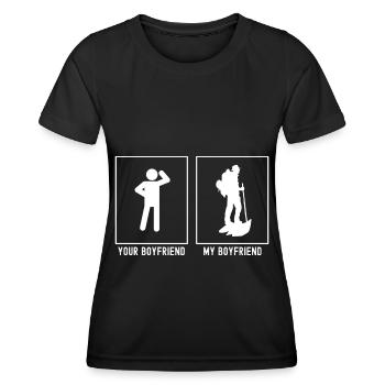 Your Friend - My Friend - Walking Stick - Women's Functional T-Shirt - black - Front - AI Model Female 172 light (172cm)