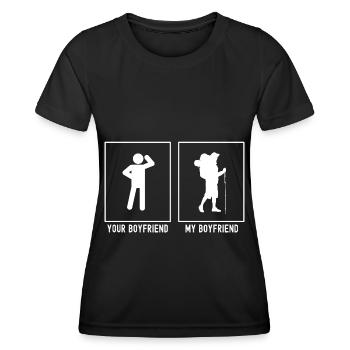 Your Friend - My Friend - Hiking Activity - Women's Functional T-Shirt - black - Front - AI Model Female 172 light (172cm)