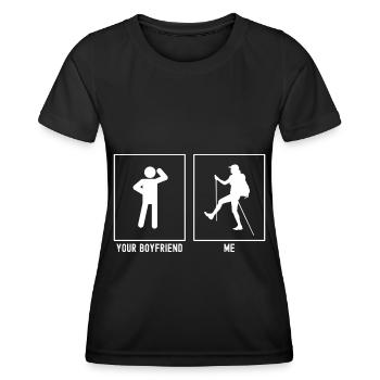 Votre ami - Moi - Randonnée - T-shirt sport Femme - noir - Devant - AI Model Female 172 light (172cm)