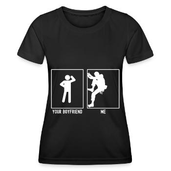 Your Friend - Me - Climbing Links - Women's Functional T-Shirt - black - Front - AI Model Female 172 light (172cm)