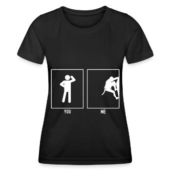 You - Me - Climbing Right - Women's Functional T-Shirt - black - Front - AI Model Female 172 light (172cm)