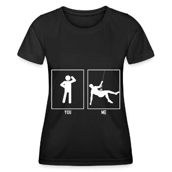 Vous - I - Escalade Suspension Rappel - T-shirt sport Femme - noir - Devant - AI Model Female 172 light (172cm)