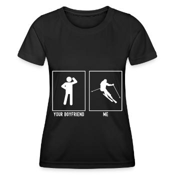 Your friend - Me - Professional skiing - Women's Functional T-Shirt - black - Front - AI Model Female 172 light (172cm)