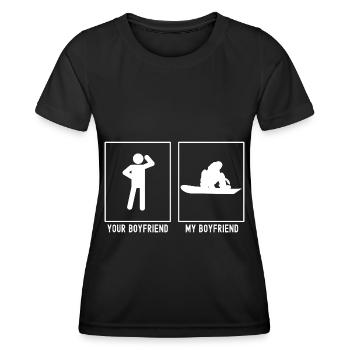Votre ami - Mon ami - Professionnel du snowboard - T-shirt sport Femme - noir - Devant - AI Model Female 172 light (172cm)