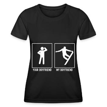 Votre ami - Mon ami - Snowboarding Extreme - T-shirt sport Femme - noir - Devant - AI Model Female 172 light (172cm)