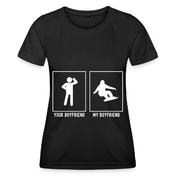 Your Friend - My Friend - Awesome Snowboarding - Women's Functional T-Shirt - black - Front - AI Model Female 172 light (172cm)