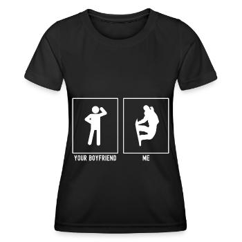Votre ami - moi - Snowboarding Extreme Trick - T-shirt sport Femme - noir - Devant - AI Model Female 172 light (172cm)