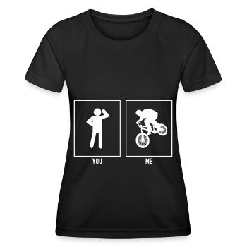 Vous - Moi - VTT Descente Vector - T-shirt sport Femme - noir - Devant - AI Model Female 172 light (172cm)