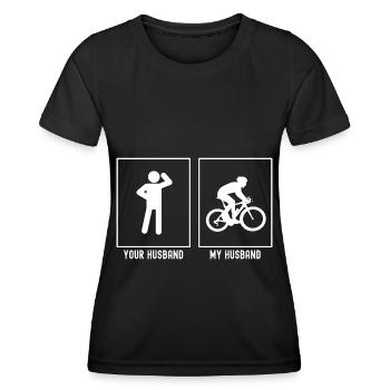 Your Husband - My Husband - Cycling Competitive - Women's Functional T-Shirt - black - Front - AI Model Female 172 light (172cm)