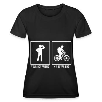 Your friend - My friend - Cycling relaxed - Women's Functional T-Shirt - black - Front - AI Model Female 172 light (172cm)