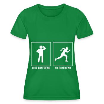 Your Friend - My Friend - Running Man - Women's Functional T-Shirt - kelly green - Front - AI Model Female 172 dark (172cm)