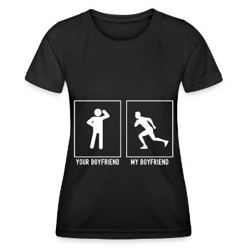 Votre ami - Mon ami - Courir - T-shirt sport Femme - noir - Devant - AI Model Female 172 light (172cm)