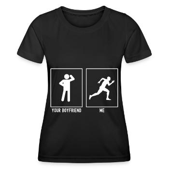 Votre ami - Moi - Running Man Vector - T-shirt sport Femme - noir - Devant - AI Model Female 172 light (172cm)