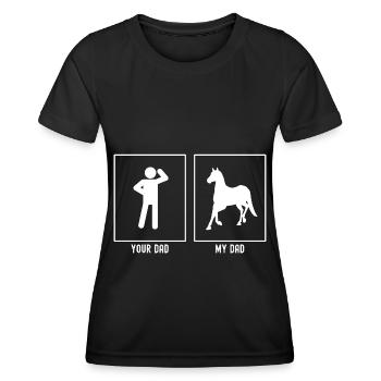 Your Father - My Father - Horse Model - Women's Functional T-Shirt - black - Front - AI Model Female 172 light (172cm)