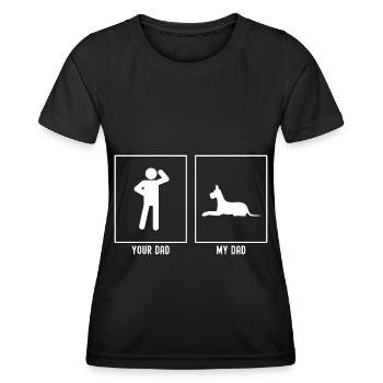 Your Father - My Father - Big Dog - Women's Functional T-Shirt - black - Front - AI Model Female 172 light (172cm)