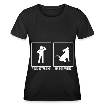 Ton ami - Mon ami - Chien - T-shirt sport Femme - noir - Devant - AI Model Female 172 light (172cm)