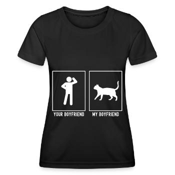 Your Friend - My Friend - Cat Gait - Women's Functional T-Shirt - black - Front - AI Model Female 172 light (172cm)