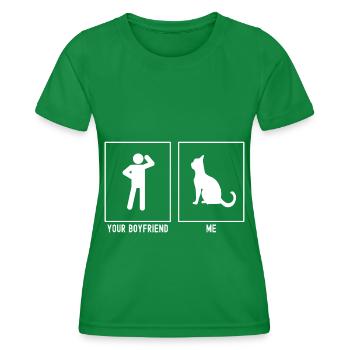 Votre ami - Moi - Cat Vector Links - T-shirt sport Femme - vert - Devant - AI Model Female 172 dark (172cm)