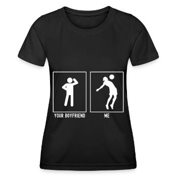 Votre ami - Moi - Coffre de football - T-shirt sport Femme - noir - Devant - AI Model Female 172 light (172cm)