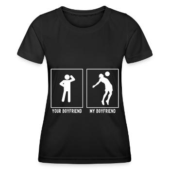 Ton ami - Mon ami - Football - T-shirt sport Femme - noir - Devant - AI Model Female 172 light (172cm)