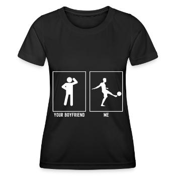 Your Friend - Me - Soccer Ball Kick - Women's Functional T-Shirt - black - Front - AI Model Female 172 light (172cm)