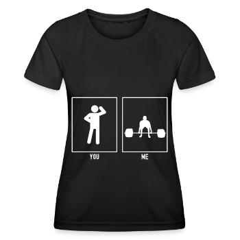 Vous - Moi - Fitness Lift - T-shirt sport Femme - noir - Devant - AI Model Female 172 light (172cm)