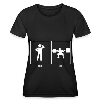 Vous - Moi - Fitness Heavy Lifting - T-shirt sport Femme - noir - Devant - AI Model Female 172 light (172cm)