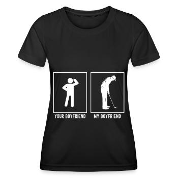 Votre ami - Mon ami - Golf - T-shirt sport Femme - noir - Devant - AI Model Female 172 light (172cm)