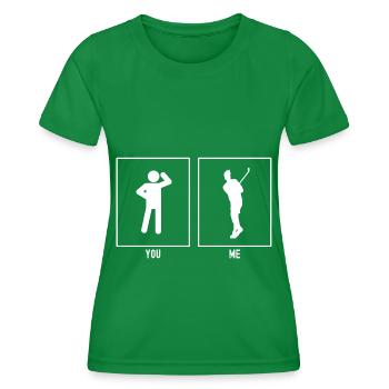 You - Me - Golf Hobby - Women's Functional T-Shirt - kelly green - Front - AI Model Female 172 dark (172cm)