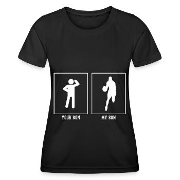 Your Son - My Son - Basketball - Women's Functional T-Shirt - black - Front - AI Model Female 172 light (172cm)