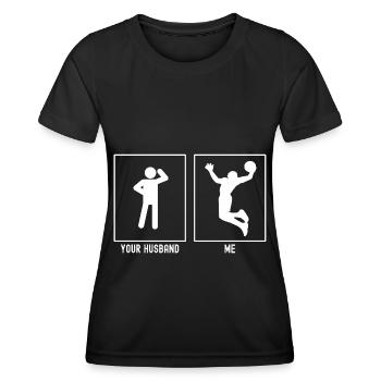 Your Man - Me - Basketball Awesome Dunk - Women's Functional T-Shirt - black - Front - AI Model Female 172 light (172cm)