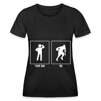Your Father - Me - Dribbling Basketball - Women's Functional T-Shirt - black - Front - AI Model Female 172 light (172cm)