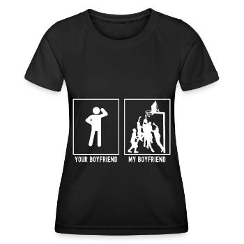 Dein Freund - Mein Freund - Basketball Gruppe - Frauen Funktions-T-Shirt - Schwarz - Vorne - AI Model Female 172 light (172cm)