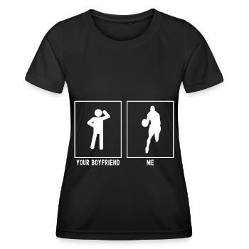 Your Friend - Me - Basketball Run - Women's Functional T-Shirt - black - Front - AI Model Female 172 light (172cm)