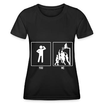 You - Me - Basketball Group - Women's Functional T-Shirt - black - Front - AI Model Female 172 light (172cm)