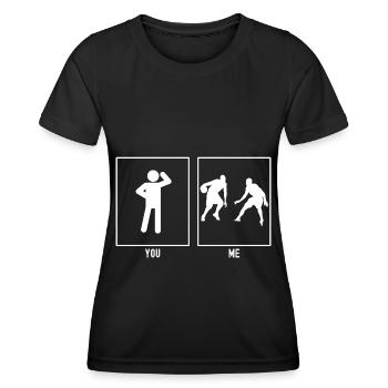 You - Me - Duo Basketball - Women's Functional T-Shirt - black - Front - AI Model Female 172 light (172cm)