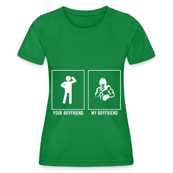 Your Friend - My Friend - Boxing Man - Women's Functional T-Shirt - kelly green - Front - AI Model Female 172 dark (172cm)