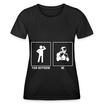 Your Friend - Me - Boxing Front View - Women's Functional T-Shirt - black - Front - AI Model Female 172 light (172cm)