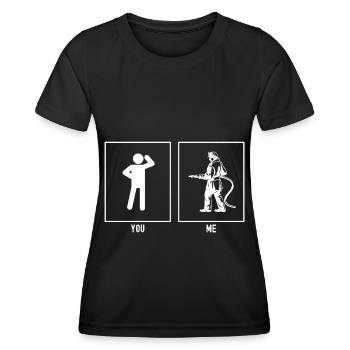 You - Me - Fire Brigade - Women's Functional T-Shirt - black - Front - AI Model Female 172 light (172cm)