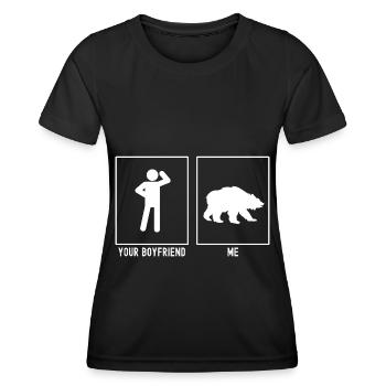 Your Friend - Me - Bear Hunt - Women's Functional T-Shirt - black - Front - AI Model Female 172 light (172cm)