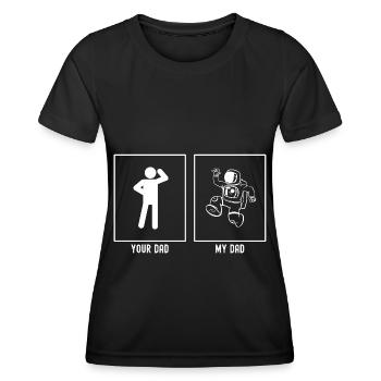 Ton père - Mon père - Astronomy Leap Illustr - T-shirt sport Femme - noir - Devant - AI Model Female 172 light (172cm)