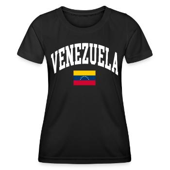 Drapeau du Venezuela - T-shirt sport Femme - noir - Devant - AI Model Female 172 light (172cm)