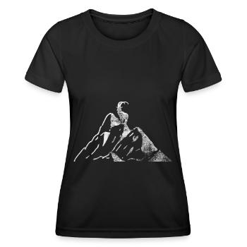 Montagne - (6) - T-shirt sport Femme - noir - Devant - AI Model Female 172 light (172cm)