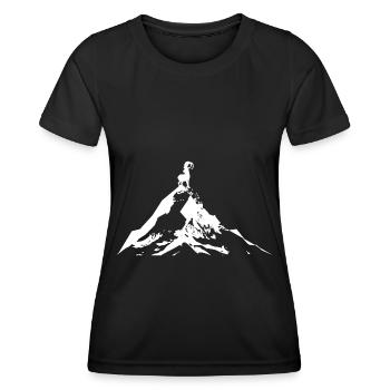 Ziege - Berg - (9) Ziege - Berg - (8) - Frauen Funktions-T-Shirt - Schwarz - Vorne - AI Model Female 172 light (172cm)