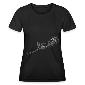 Ski - (43) - T-shirt sport Femme - noir - Devant - AI Model Female 172 light (172cm)