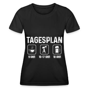 Tagesplan - Bierastronomie - - Frauen Funktions-T-Shirt - Schwarz - Vorne - AI Model Female 172 light (172cm)
