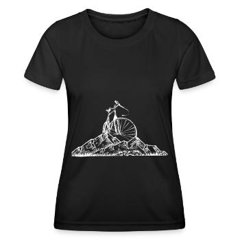 Mountain - Cycling - (11) - Women's Functional T-Shirt - black - Front - AI Model Female 172 light (172cm)